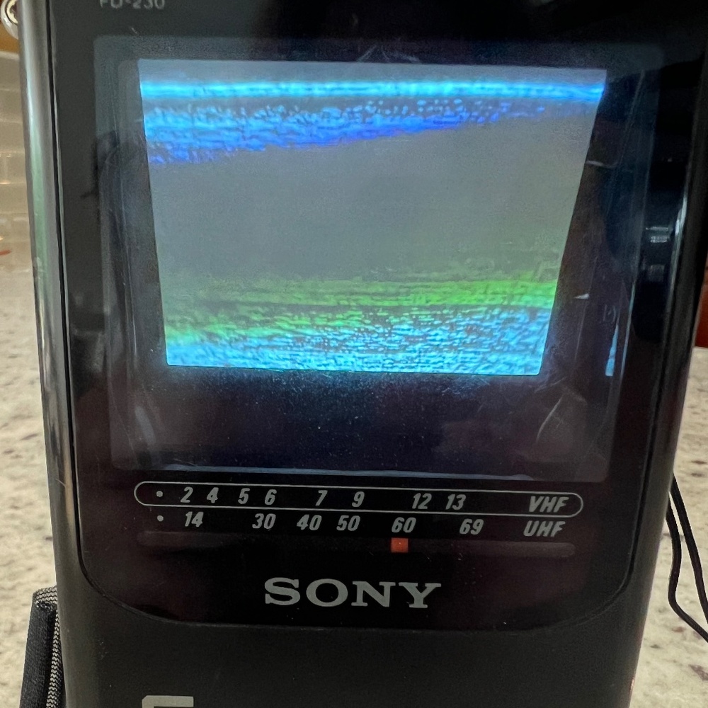 Pocket Hand Held Sony Watchman TV 1990-Vintage